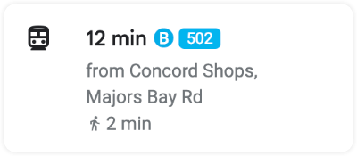 Bus time from Abbotsford to Dentist