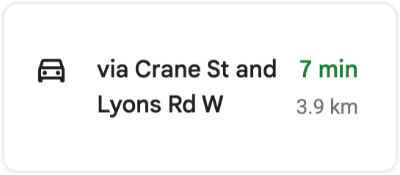 Driving direction from Concord to Dentist